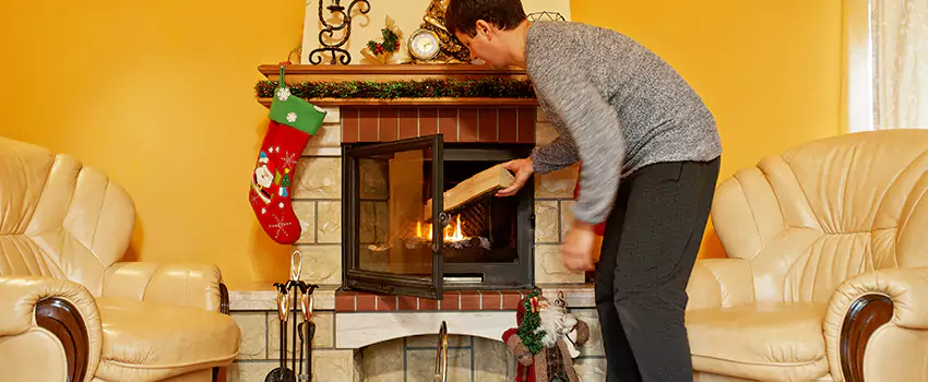 Rusted Metal Fireplace Restoration in Jacksonville, Texas